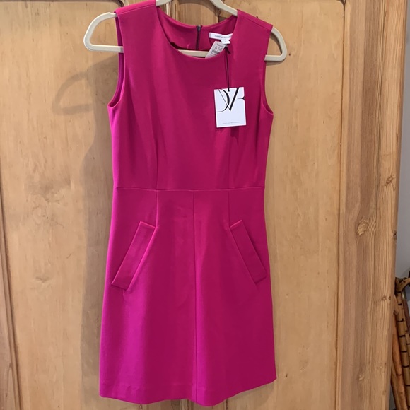 Diane Von Furstenberg Barbie Capreena Dress Hot Pink Flamingo💕 Barbicore Dress - Picture 3 of 16